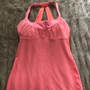 Coral pink lululemon tank top